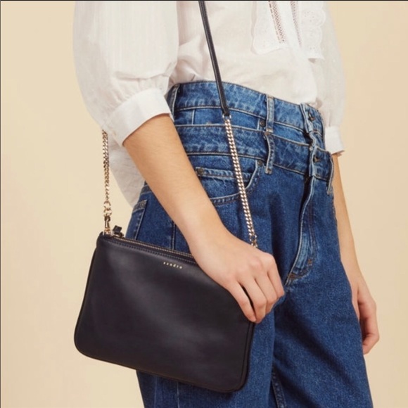 Brand 🆕 Sandro Addict Leather Crossbo… - Picture 2 of 6